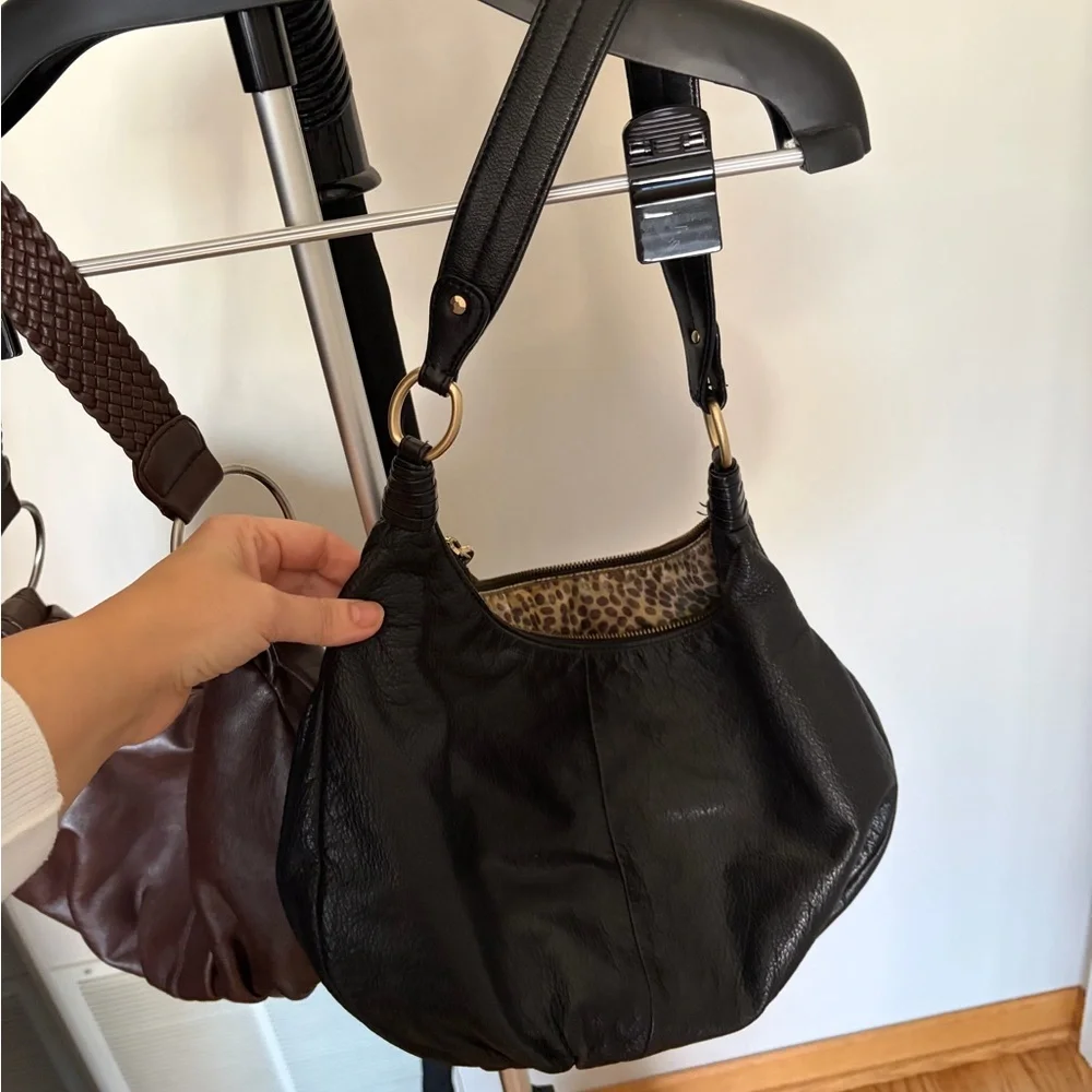 Elegant Brown and Black Leather Handbags